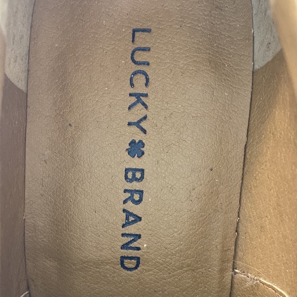 Lucky Brand Leather Ankle Cowboy Bootie. 8.5M/39. Taupe Color. Like New. - Picture 7 of 8